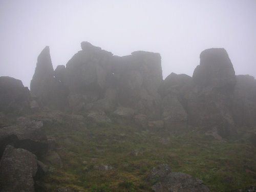 Wain Stones in mist
